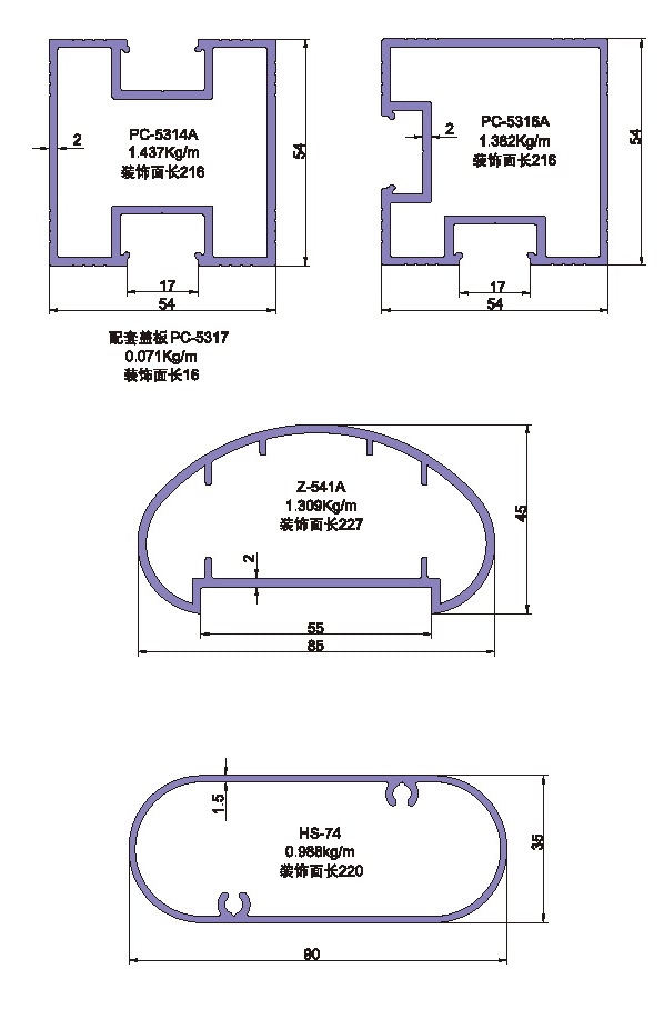 Structural Drawing of Handrail Series